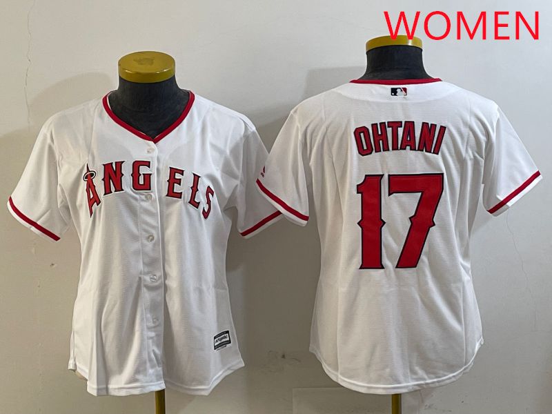 Women Los Angeles Angels #17 Ohtani White Game 2025 Nike MLB Jersey style 5